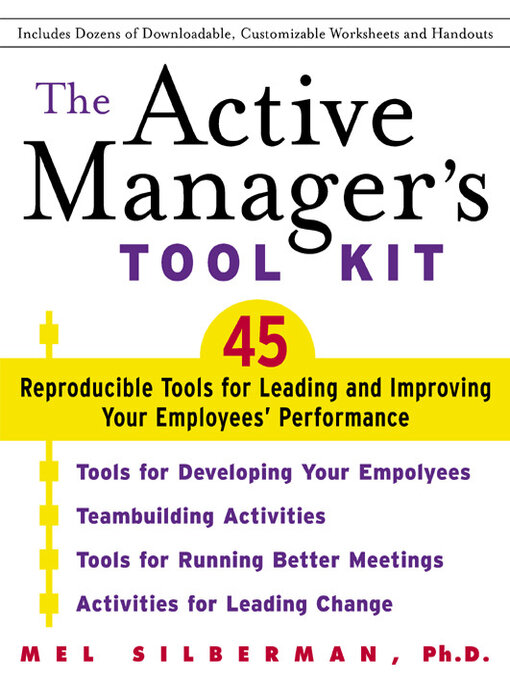 Title details for The Active Manager's Tool Kit by Mel Silberman - Available